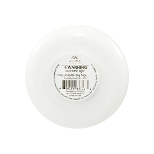 House of Velas, Aroma from Nature Wellness Collection Candle, 12 oz, 2 Cotton Wicks, Lavender Clary Sage, Large Painted Jar