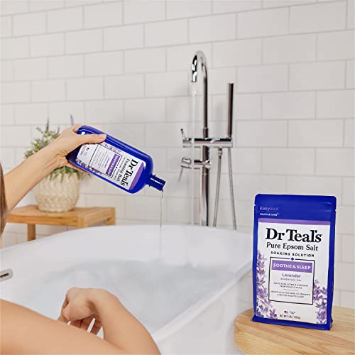 Dr Teal's Epsom Salt Soaking Solution, Soothe & Sleep, Lavender, 3lbs