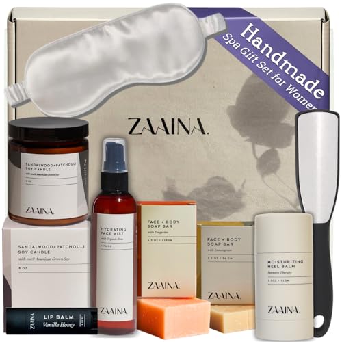 ZAAINA Wellness Spa Package - Relaxing Spa Gifts for Her, Valentine Gift Basket for Women, Self Care Kit for Mom Wife Frie...