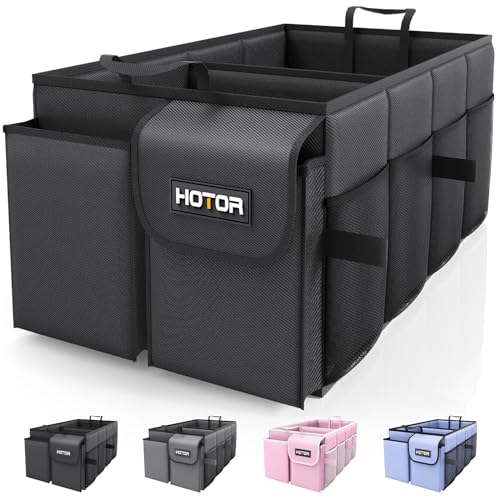 HOTOR Trunk Organizer - Car Organizer, Foldable Trunk organizer for SUVs & Sedans, Sturdy Car Organization for Car Accesso...