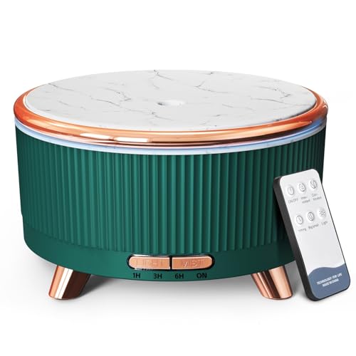 500ML Essential Oil Diffuser: Ultrasonic Aroma Diffuser with Remote Control for Spa Hotel Yoga Room - Humidifier for Bedro...