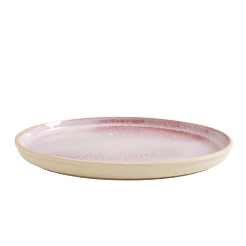 Portmeirion Minerals 10.5" Dinner Plate, Rose Quartz - Modern Stoneware Plate, Artisan-Crafted with Gentle Curves, Durable...