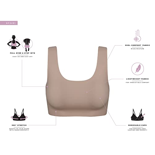 Bali Women's Comfort Revolution Easylite Wireless T-Shirt Bra, Pullover Wirefree T-Shirt Bra