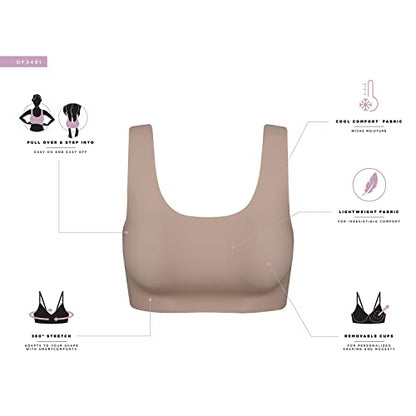 Bali Women's Comfort Revolution Easylite Wireless T-Shirt Bra, Pullover Wirefree T-Shirt Bra