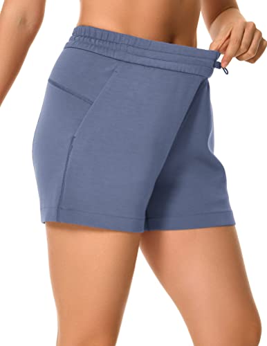 Colorfulkoala Women's High Waisted Ultra Soft Athletic Modal Shorts Casual Summer Lounge Pants with Pockets