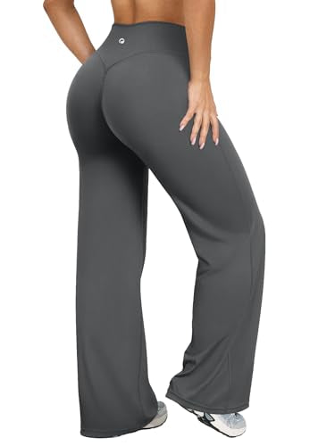 OQQ Yoga Pants Women High Waist Stretch Casual Soft Straight Leg Bottoms