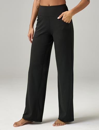 ESOFT Wide Leg Pants Women High-Waisted Yoga Work Dress Pants with Pockets, Casual Sweatpants, Petite/Regular