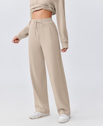 PINSPARK 2 Piece Sets for Women 1/2 Zip Sweatsuit Loose Fit Sweatshirt Straight Leg Pants 2025 Matching Outfit Fall Tracksuit