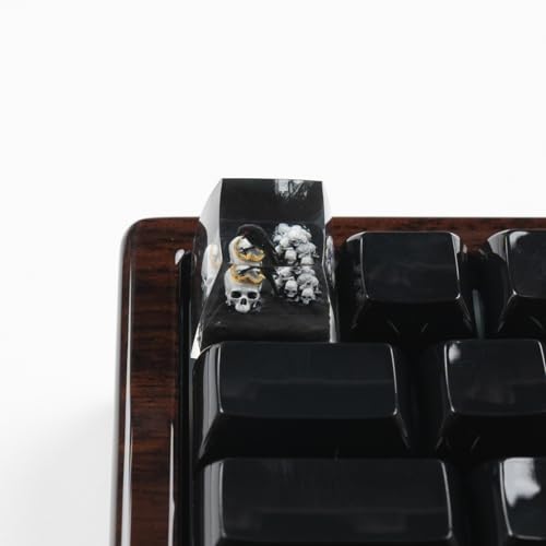 ULTRAEQUIP Artisan Keycaps Skull Resin Escape Custom 1U SA Prolfile Handmade for MX Switch Mechanical Keyboards Key Cap (K...