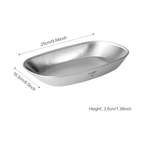 Ti artisan Titanium Plate Camping Picnic Tableware 32.1fl oz Cooking Utensils Extremely Light Dishes Bowl 106g (Ice Flowers)