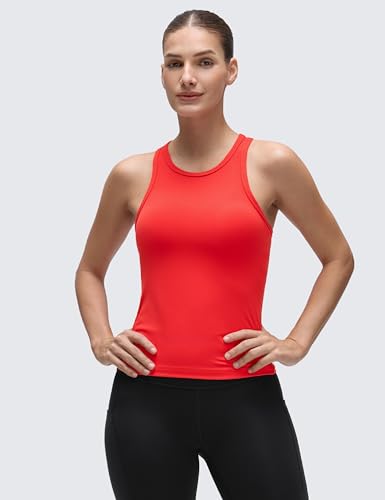 CRZ YOGA Butterluxe High Neck Tank Tops for Women - Yoga Workout Athletic Gym Camisole Racerback Sleeveless Shirts