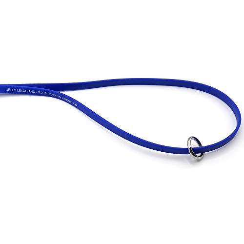 Jelly Pet Grooming Loops 3/8'' x 18'' W/Ring (Royal Blue) | Made in The USA