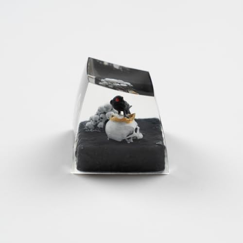 ULTRAEQUIP Artisan Keycaps Skull Resin Escape Custom 1U SA Prolfile Handmade for MX Switch Mechanical Keyboards Key Cap (K...