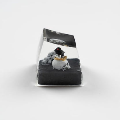 ULTRAEQUIP Artisan Keycaps Skull Resin Escape Custom 1U SA Prolfile Handmade for MX Switch Mechanical Keyboards Key Cap (K...