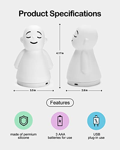 LIFVEAN Calm Your Mind for Stress & Anxiety Relief Night Light for Mindfulness - Guided Visual Meditation Tool for Women M...