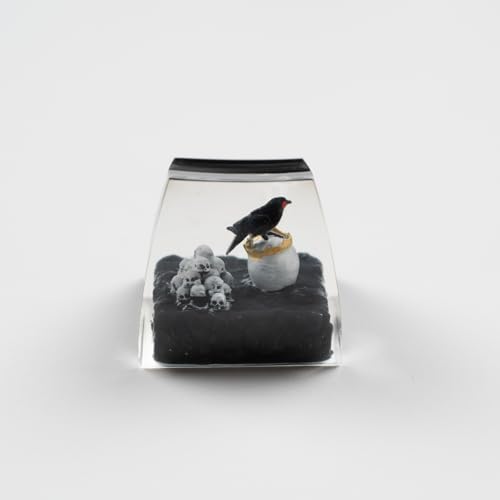 ULTRAEQUIP Artisan Keycaps Skull Resin Escape Custom 1U SA Prolfile Handmade for MX Switch Mechanical Keyboards Key Cap (K...