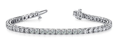 Houston Diamond District 2 to 20 Carat NATURAL Classic Diamond Tennis Bracelet 4 Prong Luxury Collection (H-I Color, SI1-S...