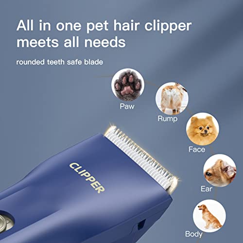 Grimgrow Dog Grooming Kit Clipper for Thick Coat Low Noise Cordless Cat Hair Trimmer Rechargeable Shaver Pet Grooming Tool...