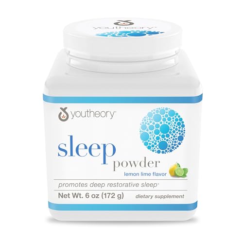 Youtheory Sleep Nighttime Powder - Powder for Circadian Rhythm Support & Stress Relief* - Contains L-Theanine & Glycine - ...
