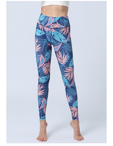 Women Yoga Pants High Waist Printed Workout Tights Slim Fit Activewear Leggings with Tummy Control and Stretch Design