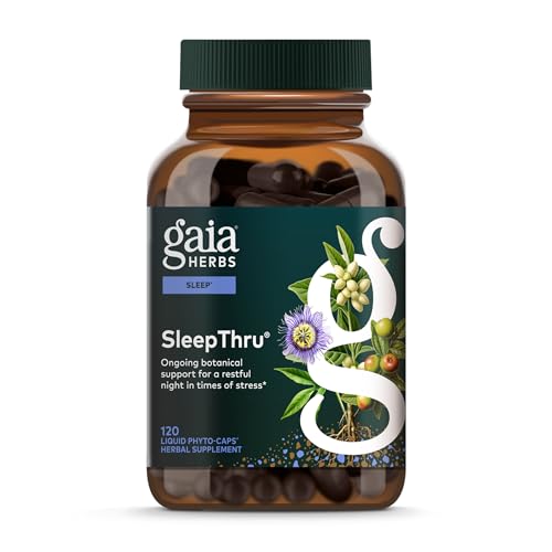 Gaia Herbs SleepThru - Sleep Support Supplement with Ashwagandha Root, Magnolia Bark, Passionflower & Jujube Date* - 120 V...