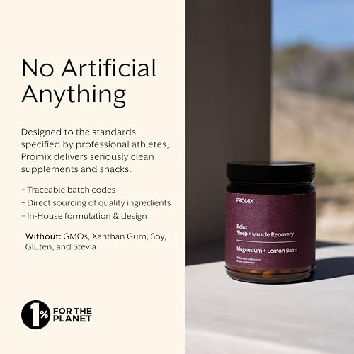 Promix Nutrition Relax | Sleep + Muscle Recovery | Magnesium Bisglycinate Chelate + Organic Lemon Balm Extract - 90 Count ...