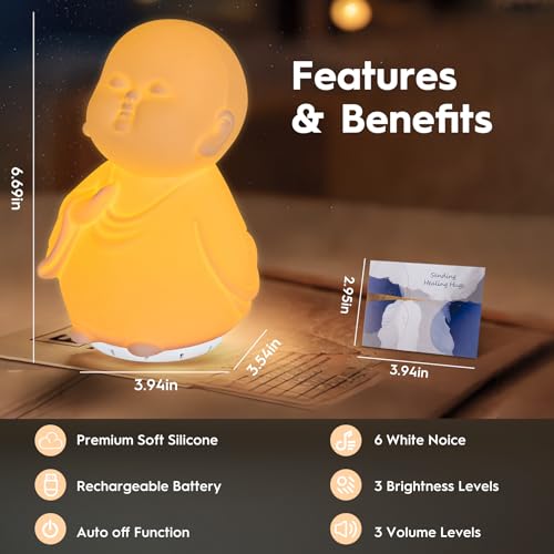 Guided Visual Meditation Tool, Mindfulness Breathing Light with Sound, Stress & Anxiety Relief Items, Relaxing Self Care G...