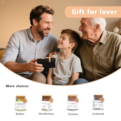 Mindfulness Affirmation Jar for Women,Mindful Meditation Cards,Self Care Relaxation Mental Health Stress Anxiety Relief Gi...