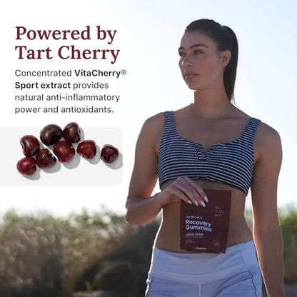 For Wellness Recovery Gummies Restore | Tart Cherry Energy Supplements with Electrolytes for Muscle Soreness, Post-Workout...
