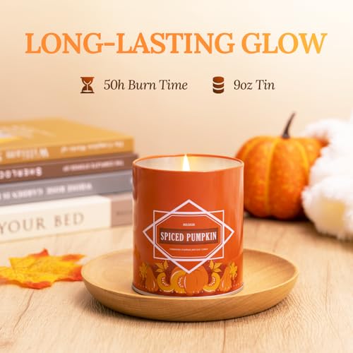 Fall & Winter Candles Gift Set – 54oz (6×9oz) Soy Candles with Seasonal Scents: Cinnamon Clove, Spice Pumpkin, Hot Cocoa, ...