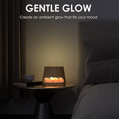 SALKING 2-in-1 Ultrasonic Essential Oil Diffuser & Himalayan Salt Lamp, Aromatherapy Diffuser Cool Mist Humidifier with Au...