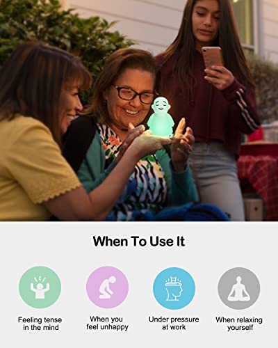 LIFVEAN Calm Your Mind for Stress & Anxiety Relief Night Light for Mindfulness - Guided Visual Meditation Tool for Women M...