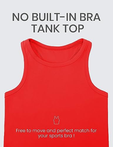 CRZ YOGA Butterluxe High Neck Tank Tops for Women - Yoga Workout Athletic Gym Camisole Racerback Sleeveless Shirts