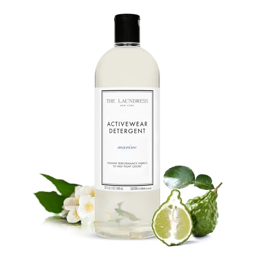 The Laundress Activewear Laundry Detergent, 32 Oz, Marine Fragrance, 4-in-1 Enzyme Blend for Workout Performance Fabrics, ...