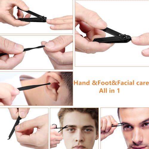 Manicure set Men Personal Care Tools Accessories Finger and Toe Nail Clippers Set Professional Manicure Pedicure Kit With ...