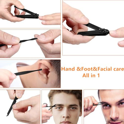 Manicure set Men Personal Care Tools Accessories Finger and Toe Nail Clippers Set Professional Manicure Pedicure Kit With ...
