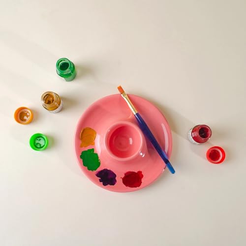 NOVICA Artisan Handmade Ceramic Salt Rimmer Multiuse Colorful Summer from Morocco Pink Tableware Barware 'Fiesta Time'