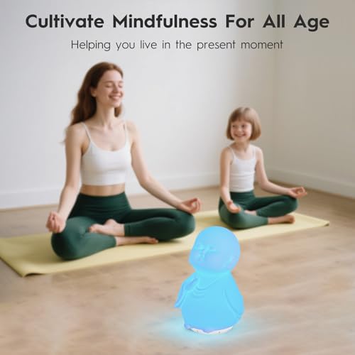 Guided Visual Meditation Tool, Mindfulness Breathing Light with Sound, Stress & Anxiety Relief Items, Relaxing Self Care G...
