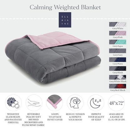 Ella Jayne - Luxury Collection Reversible Blanket, Weighted Blankets for Adults, Heavy Blanket - Queen Size, Weighted Blan...
