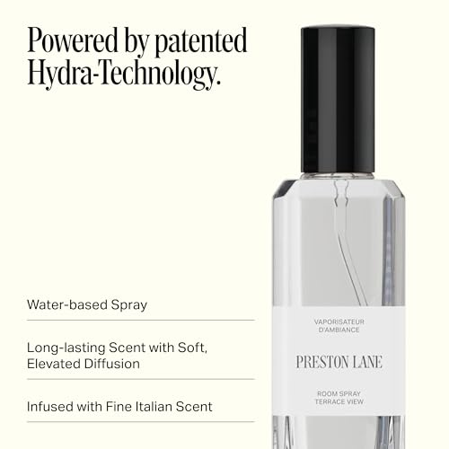 Preston Lane Luxury Room Spray, Terrace View Scent – Water-Based Home Fragrance with Patented Hydra-Technology | Long-Last...