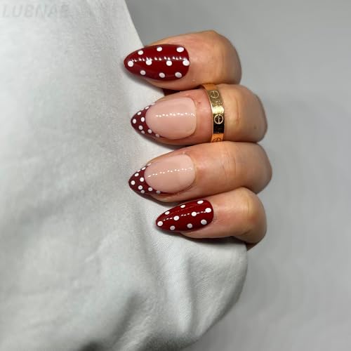 Lubnae Luxury Collection Press-On Nails – Collection – 30 Reusable Nails with Glue – Oval Short – Salon Quality at Home (S...