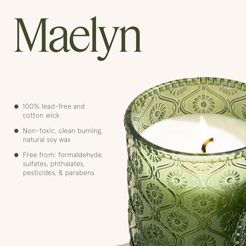 LA JOLIE MUSE Christmas Candles | Pine & Pomegranate Candle | Lemon, Pomegranate & Pine | 6 oz Natural Soy Wax | 40 Hours ...