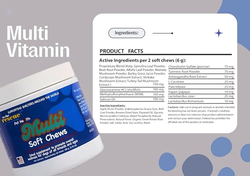 to The Rescue Dog Multivitamin Supplement - Ideal Supplement to Promote Overall Wellness for Dogs of All Breads and Ages -...