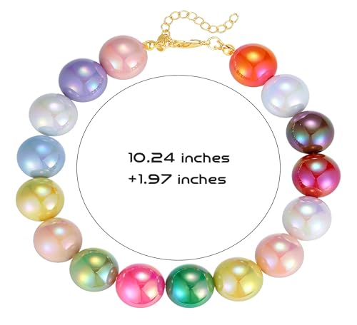 Kepudengen Dogs necklace,Pet Fashion Necklace, Colorful Beaded Necklace,Pet Jewelry,Vibrant Candy-Colored Pet Jewelry Neck...