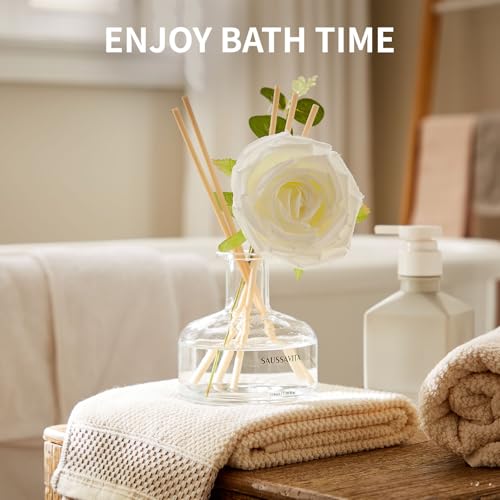 Reed Diffusers Set, 7.10 oz Flower Scented Diffuser with 7 Sticks, Long Lasting Home Fragrance for 120 Days, Perfect for B...