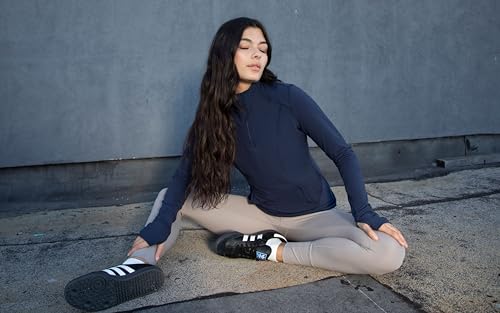 Yogalicious Half Zip Lightweight Workout Long Sleeve Athletic Jacket with Front Pockets and Thumbholes