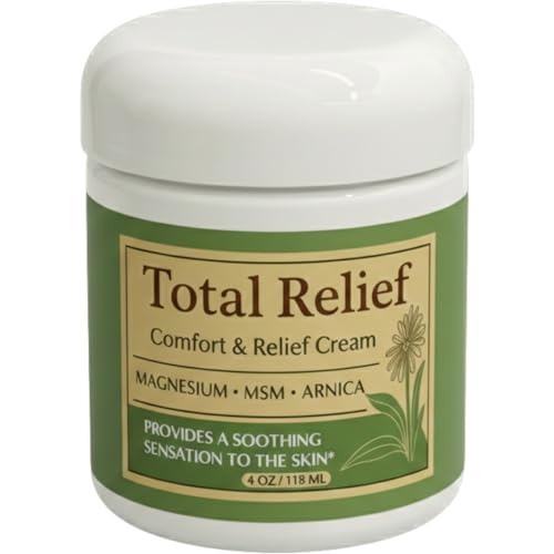 HiRelief Total Relief Magnesium Cream for Comfort – Fast-Absorbing MSM & Arnica Cream for Healthy, Comfortable Nerves and ...