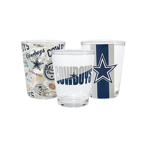 NFL Team Logo Barware Team Spirit 1.5oz Shot Glasses 3-Pack