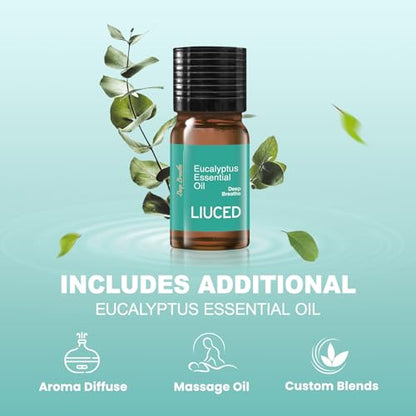 Shower Steamers Aromatherapy - 14 Pack Eucalyptus & Mint Shower Bombs and 5ml Natural Eucalyptus Essential Oils, Eucalyptu...