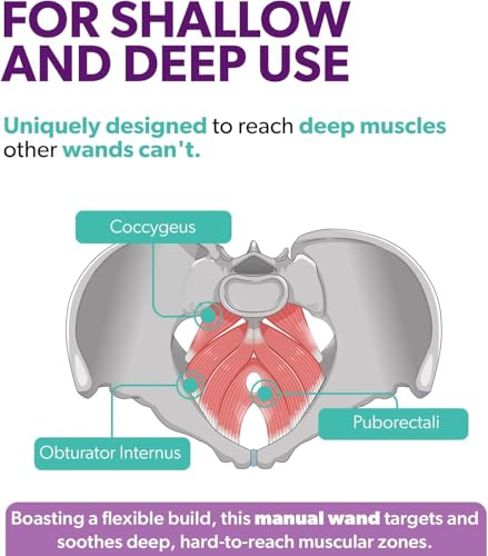 Intimate Rose Pelvic Wand, Pelvic Floor Muscle Trigger Point Massager, Perineal Massage Tool for Pelvic Physical Therapy &...